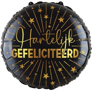 Hartelijk Gefeliciteerd zwart goud